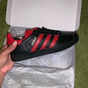 BRAND NEW RED/BLACK CUSTOM ADIDAS SNEAKERS